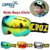 COPOZZ Çocuk Kayak Gözlüğü Çift UV400 Anti-Sis Maske Tüm Ürünler Spor & Outdoor Çocuklar İçin