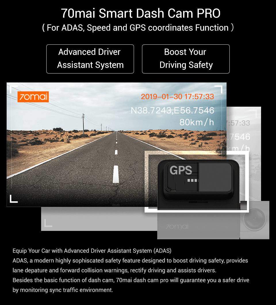70Mai Dash Cam Pro Araç İçi Dash Kamera 70Mai Dash Cam Pro Araç İçi Dash Kamera