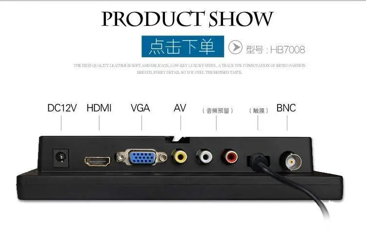 7 Inç Bnc Monitör Küçük Lcd Monitör/Hdmi Lcd Monitör Taşınabilir Lcd Monitör Bnc/Vga/Hdmi Iki Hoparlör Kapasitif Dokunmatik 7 Inç Bnc Monitör Küçük Lcd Monitör/Hdmi Lcd Monitör Taşınabilir Lcd Monitör Bnc/Vga/Hdmi Iki Hoparlör Kapasitif Dokunmatik