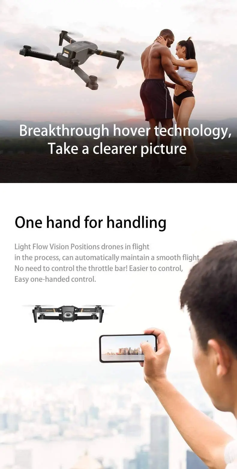 V4 Rc Drone 4K Hd Geniş Açı Kamera 1080P Wifi Fpv Drone Çift Kamera Quadcopter Gerçek Zamanlı Şanzıman Helikopter Oyuncaklar