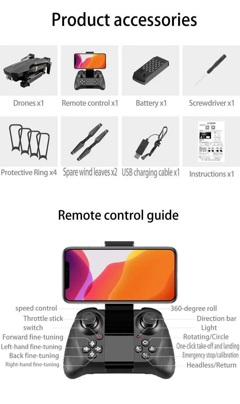 V4 Rc Drone 4K Hd Geniş Açı Kamera 1080P Wifi Fpv Drone Çift Kamera Quadcopter Gerçek Zamanlı Şanzıman Helikopter Oyuncaklar