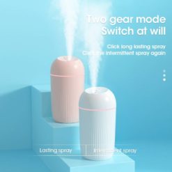 420Ml Usb Silent Air Humidifier Gentle Night Light Aroma Diffuser Car Fresher Purifier Spray Work For 8-12 Hours Home Appliance Smart Accessories All Products Smart Electronics 