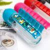 600Ml Water Bottle with Pillbox Plastic Drink Bottle with Medicine Pills Box Travel 7 Days Drug Organizer Drinking Container Home Hacks Home Audio & Video 