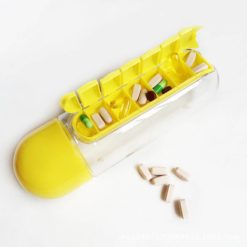 600Ml Water Bottle With Pillbox Plastic Drink Bottle With Medicine Pills Box Travel 7 Days Drug Organizer Drinking Container Home Hacks Home Audio &Amp; Video 