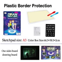 A3 Big Light Luminous Drawing Board Kids Toy 12 &Bull; Teknotiq A3 Big Light Luminous Drawing Board Kids Toy Smart Electronics
