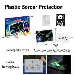 A3 Big Light Luminous Drawing Board Kids Toy 13 &Bull; Teknotiq A3 Big Light Luminous Drawing Board Kids Toy Smart Electronics