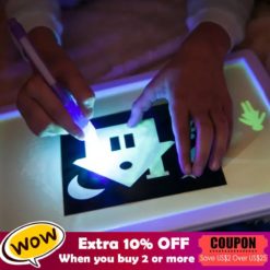 A3 Big Light Luminous Drawing Board Kids Toy Tablet Draw In Dark Magic With Light-Fun Fluorescent Pen Children Educational Toy Smart Electronics 