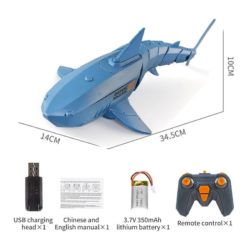 Funny RC Shark Toy Remote Control Animals Robots Bath Tub Pool Electric Toys for Kids Boys Children Cool Stuff Sharks Submarine All Products Toys Gaming Equipment 