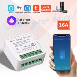 Tuya Smart Wifi Switch Yandex Alice Smart Home Wireless Switch Alexa Google Home 16A Timer Voice Control DIY Automation Module Smart Accessories All Products Smart Electronics 