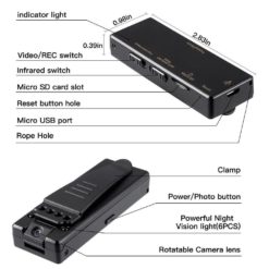 Vandlion Micro Video Camera Voice Recorders Network Cam 10 &Bull; Teknotiq Vandlion Micro Video Camera Voice Recorders Network Cam Infrared Night Vision Recording Dictaphone Clip Dv Camcorder For Car A7 Digital Cameras Camera &Amp; Photo