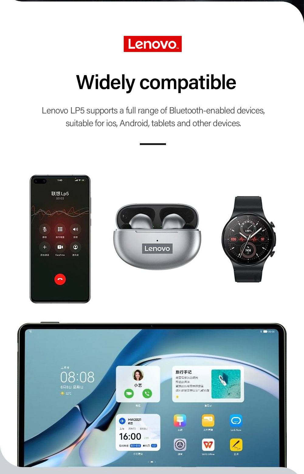 100% Original Lenovo Lp5 Wireless Bluetooth Earbuds Hifi Music Earphone With Mic Headphones Sports Waterproof Headset 2021New 100% Original Lenovo Lp5 Wireless Bluetooth Earbuds Hifi Music Earphone With Mic Headphones Sports Waterproof Headset 2021New