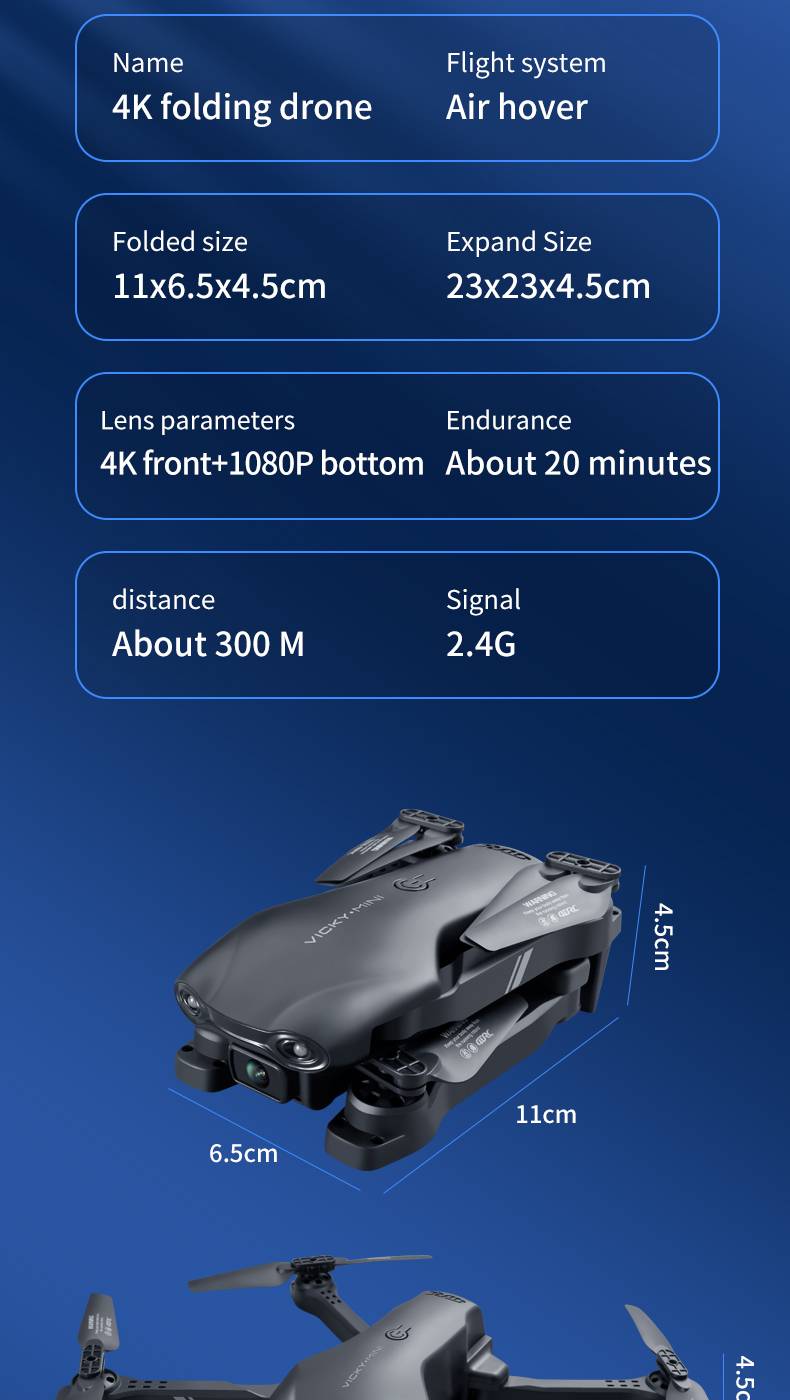 4Drc 2021 New Mini Drone With Wide Angle Hd 4K 1080P Dual Camera Wifi Fpv Rc Foldable Quadcopter Dron Gift Toys 4Drc 2021 New Mini Drone With Wide Angle Hd 4K 1080P Dual Camera Wifi Fpv Rc Foldable Quadcopter Dron Gift Toys