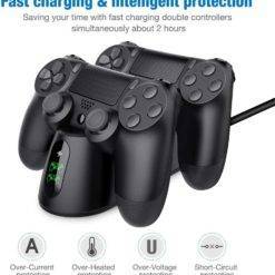 BEBONCOOL Controller Charger Dualsense Dock For PS4 Charging Station For DualShock 4/Playstation 4/PS4/ Pro /PS4 Slim Controller Game Controllers Gaming Equipment 