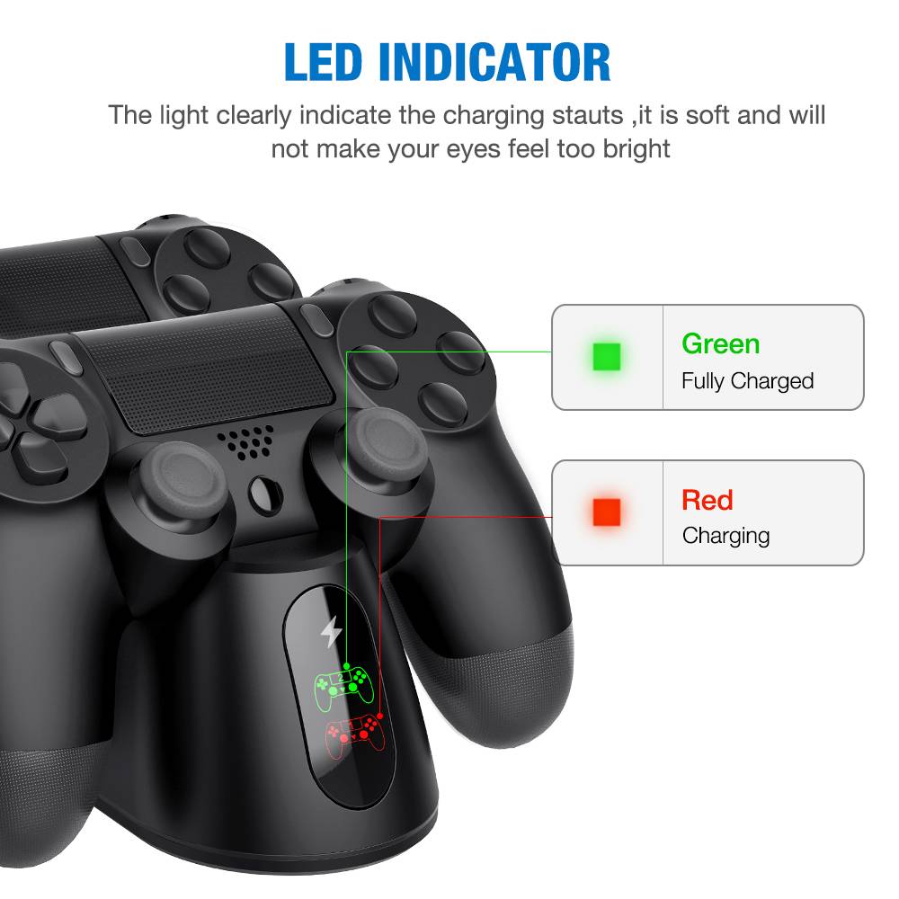 Beboncool Controller Charger Dualsense Dock For Ps4 Charging Station For Dualshock 4/Playstation 4/Ps4/ Pro /Ps4 Slim Controller Beboncool Controller Charger Dualsense Dock For Ps4 Charging Station For Dualshock 4/Playstation 4/Ps4/ Pro /Ps4 Slim Controller