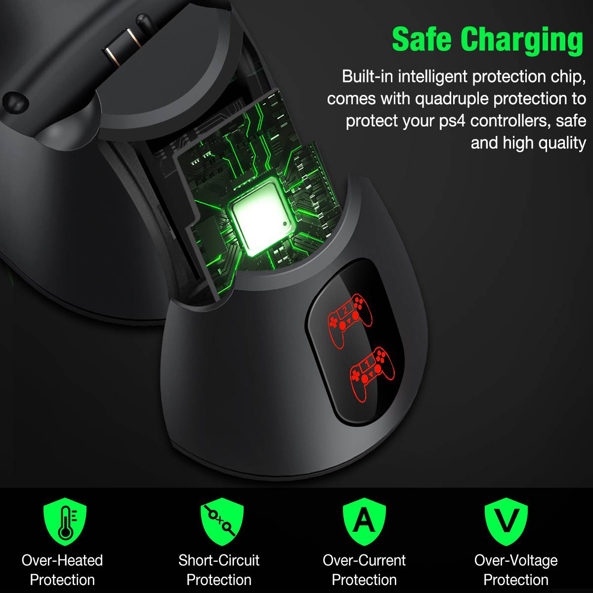 Beboncool Controller Charger Dualsense Dock For Ps4 Charging Station For Dualshock 4/Playstation 4/Ps4/ Pro /Ps4 Slim Controller Beboncool Controller Charger Dualsense Dock For Ps4 Charging Station For Dualshock 4/Playstation 4/Ps4/ Pro /Ps4 Slim Controller