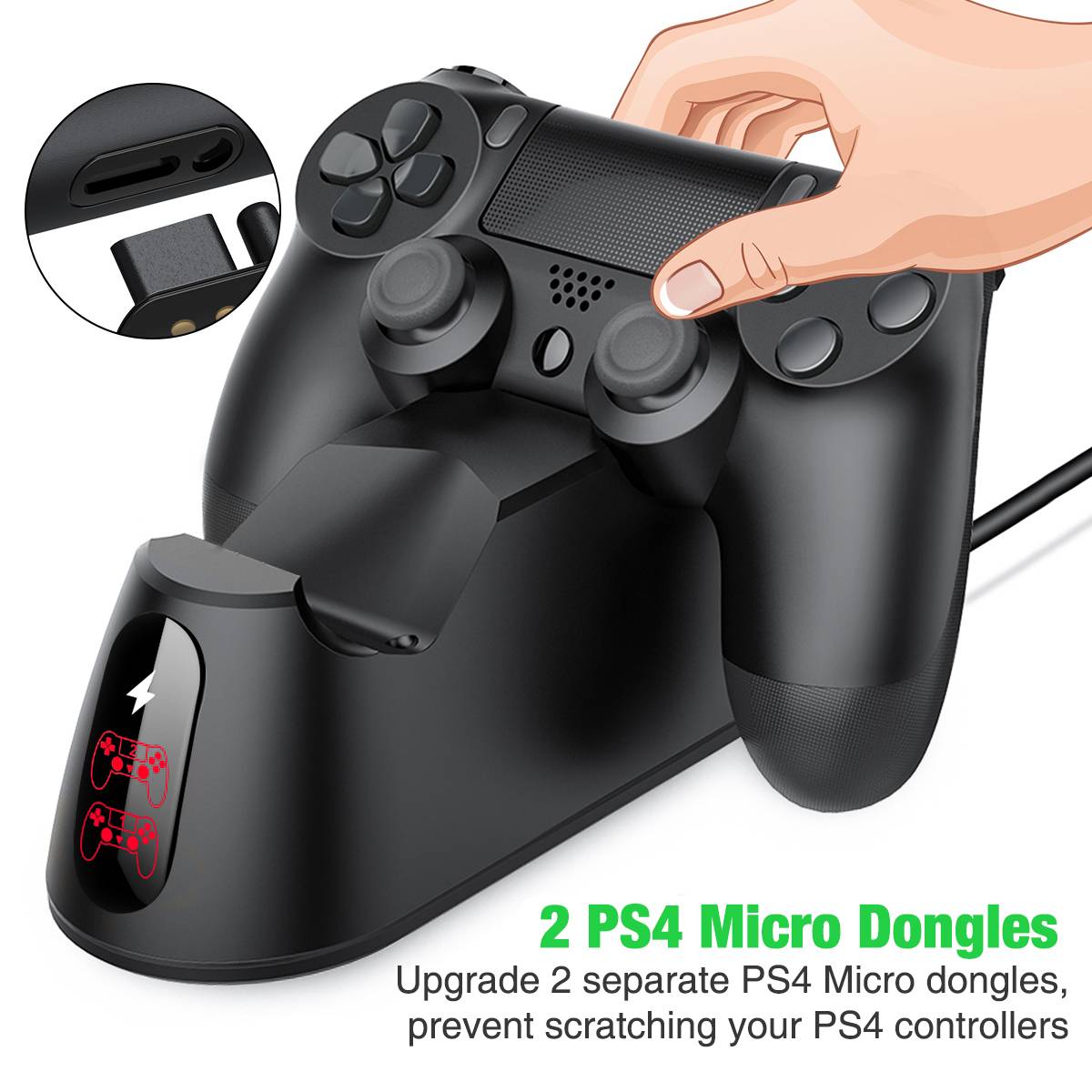 Beboncool Controller Charger Dualsense Dock For Ps4 Charging Station For Dualshock 4/Playstation 4/Ps4/ Pro /Ps4 Slim Controller Beboncool Controller Charger Dualsense Dock For Ps4 Charging Station For Dualshock 4/Playstation 4/Ps4/ Pro /Ps4 Slim Controller