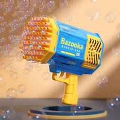 Super Bazooka Bubble Gun Rocket 13 &Bull; Teknotiq Bubble Gun Rocket 69 Holes Soap Bubbles Machine Gun Shape Automatic Blower With Light Toys For Kids Pomperos Children‘s Day Gift Toys Gaming Equipment