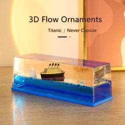 Cruise Ship Fluid Drift Bottle Hourglass Living Room Decoration Creative Boat Sea Ornaments Home Decoration Toys Birthday Gift Smart Accessories Smart Electronics 