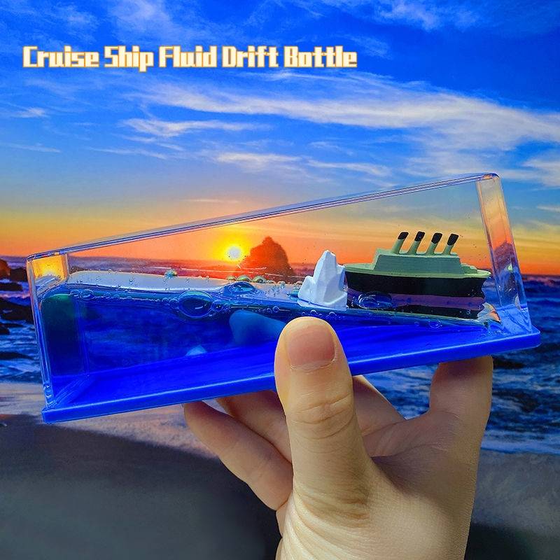 Cruise Ship Fluid Drift Bottle Hourglass Living Room Decoration Creative Boat Sea Ornaments Home Decoration Toys Birthday Gift Cruise Ship Fluid Drift Bottle Hourglass Living Room Decoration Creative Boat Sea Ornaments Home Decoration Toys Birthday Gift