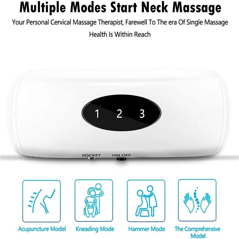 Electric Neck Massager And Pulse Back 6 Modes, Power Control, Far-Infrared Heating Analgesic Tool Electric Neck Massager And Pulse Back 6 Modes, Power Control, Far-Infrared Heating Analgesic Tool