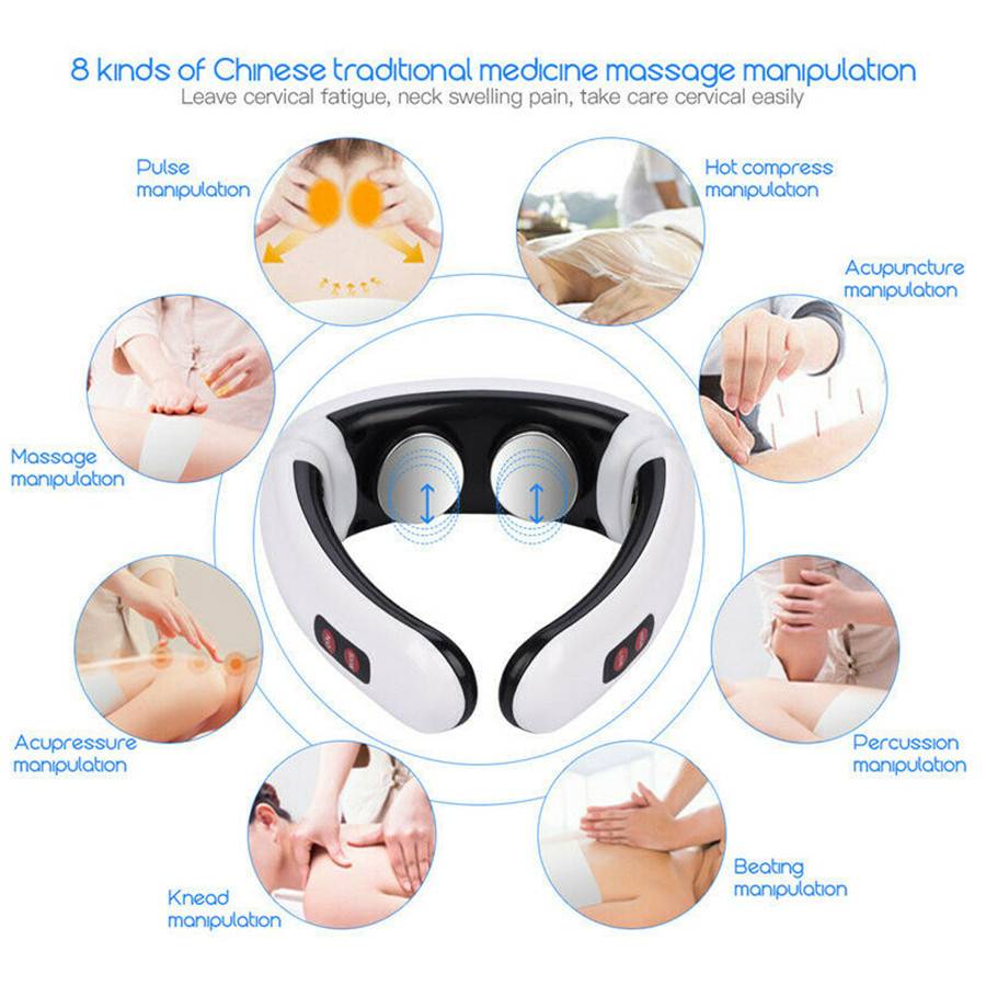 Electric Neck Massager And Pulse Back 6 Modes, Power Control, Far-Infrared Heating Analgesic Tool Electric Neck Massager And Pulse Back 6 Modes, Power Control, Far-Infrared Heating Analgesic Tool