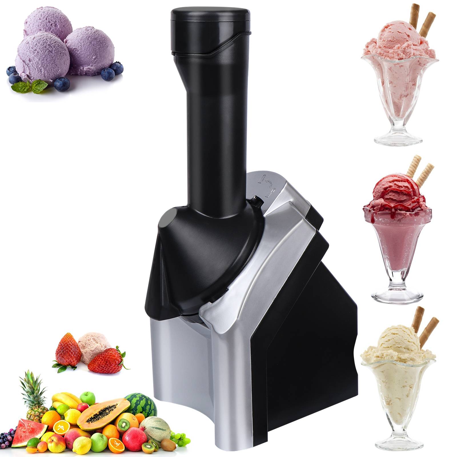 Household Automatic Fruit Ice Cream Machine For Children Milkshake Maker Frozen Dessert Maker Ice Cream Tool For Ice Machine Household Automatic Fruit Ice Cream Machine For Children Milkshake Maker Frozen Dessert Maker Ice Cream Tool For Ice Machine