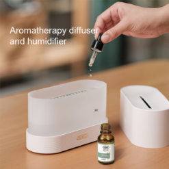 Kinscoter Aroma Diffuser Air Humidifier Ultrasonic Cool Mist Maker Fogger Led Essential Oil Flame Lamp Difusor Smart Home Appliances Smart Electronics 
