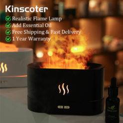 Kinscoter Flame Aroma Diffuser Air Humidifier 12 &Bull; Teknotiq Kinscoter Aroma Diffuser Air Humidifier Ultrasonic Cool Mist Maker Fogger Led Essential Oil Flame Lamp Difusor Smart Home Appliances Smart Electronics