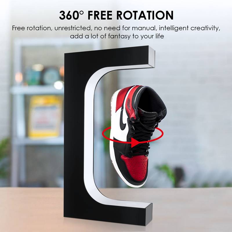 Magnetic Levitation Floating Shoe Display Stand Swivel Sneaker Stand Led Light Rotation For Advertising Store Collection Display Magnetic Levitation Floating Shoe Display Stand Swivel Sneaker Stand Led Light Rotation For Advertising Store Collection Display