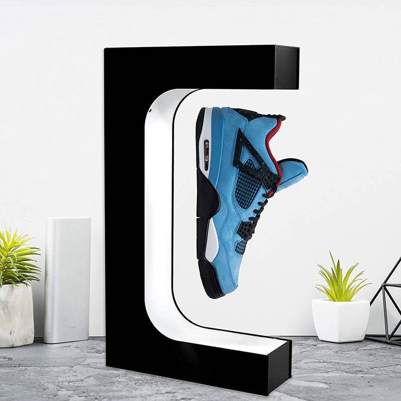 Magnetic Levitation Floating Shoe Display Stand Swivel Sneaker Stand Led Light Rotation For Advertising Store Collection Display Magnetic Levitation Floating Shoe Display Stand Swivel Sneaker Stand Led Light Rotation For Advertising Store Collection Display